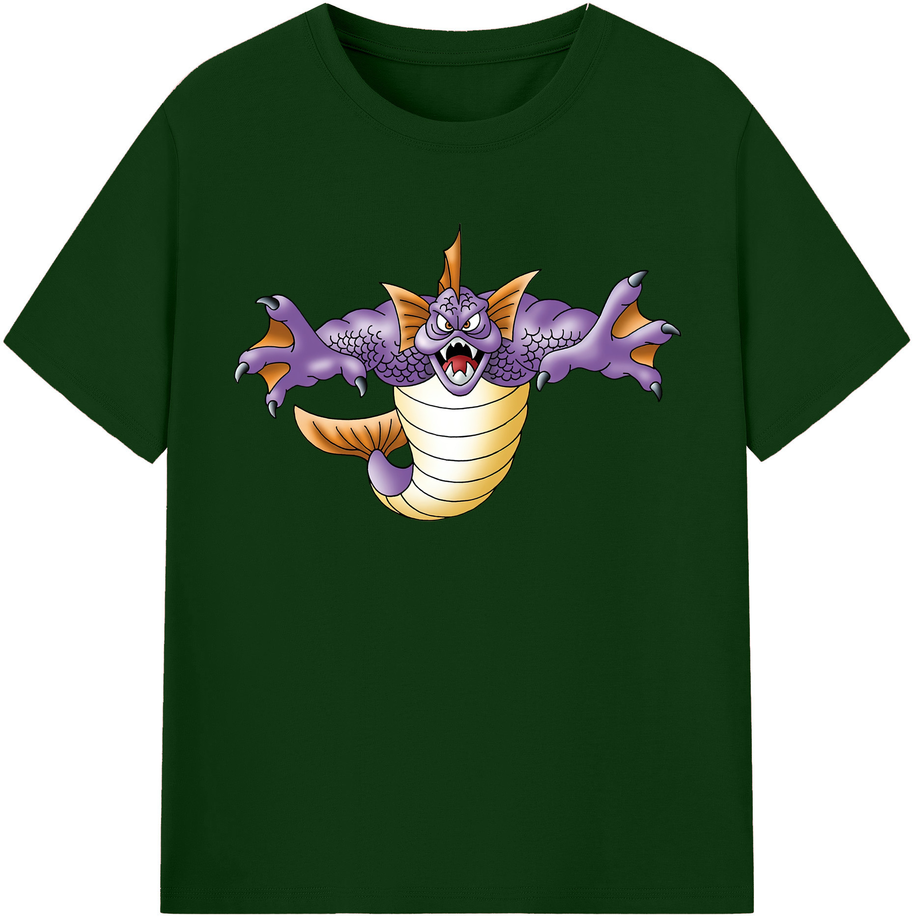 （画像用） ドラゴンクエスト Doragon Kuesuto Dragon Quest 綿100％半袖Tシャツ（フロントプリント）